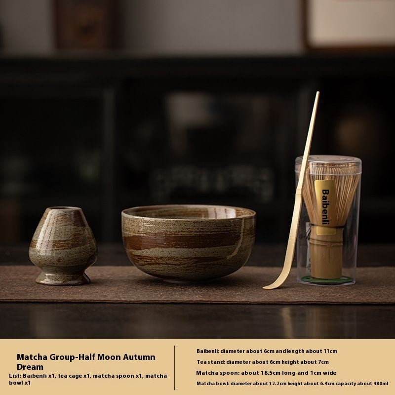 Tea Ceremony Tools Hundred Benli Tea Whisk Utensils Tea Bowl Household Complete Set Suit