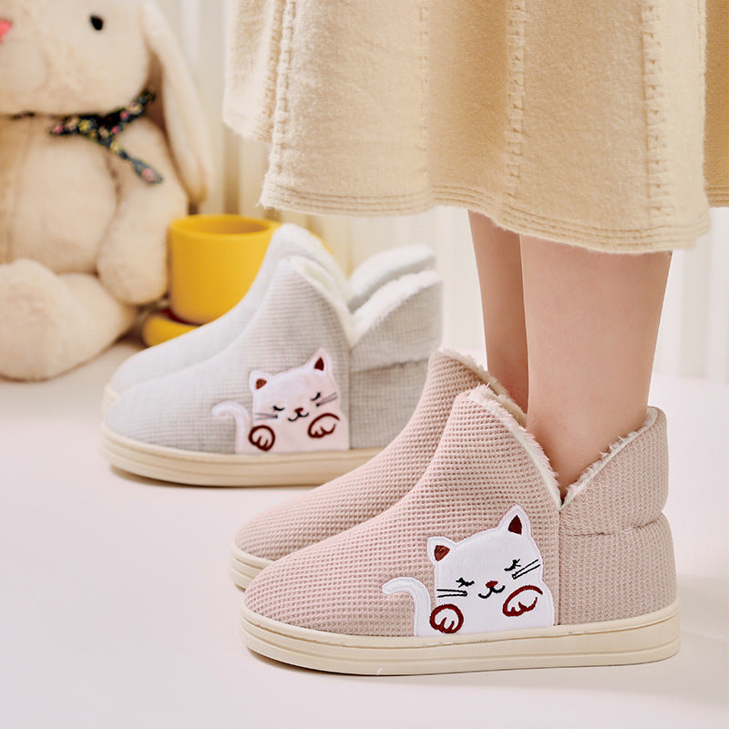 Women's Home Indoor Warm Maternity Shoes Cotton Slippers