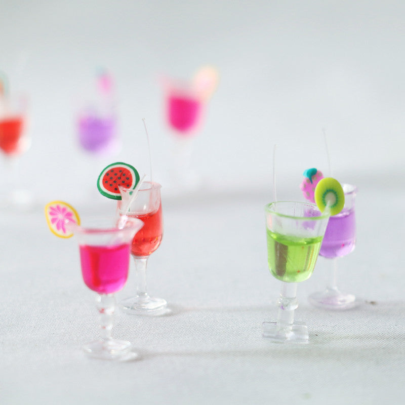 Creative Colourful Fruit Cocktail Simulation Miniature Miniature Food And Play Model