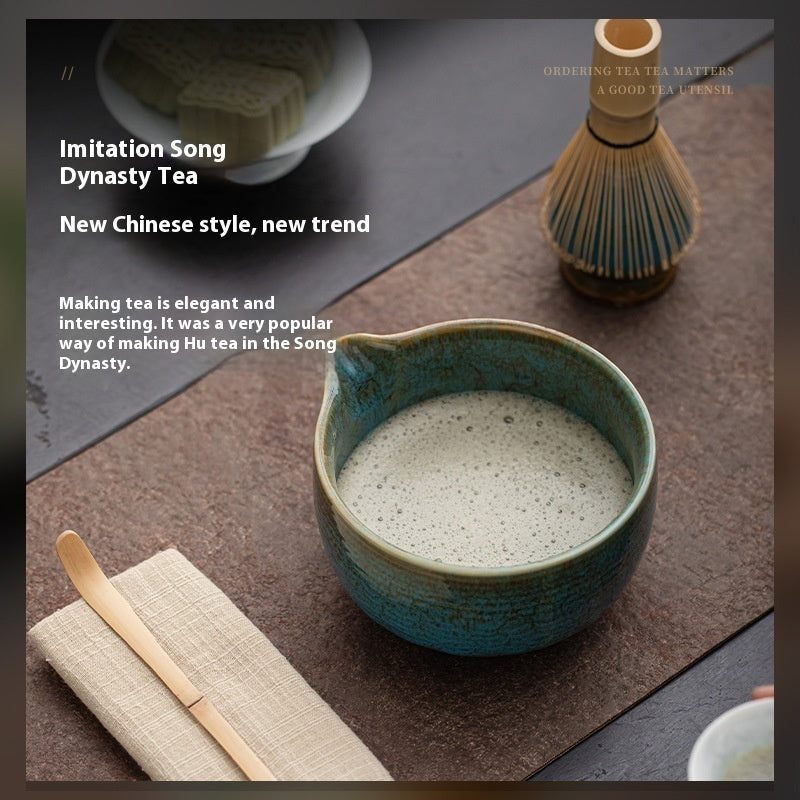 Matcha Tools Tea Bowl Tea Whisk Utensils Benli Household Song Dynasty Point Tea Ware
