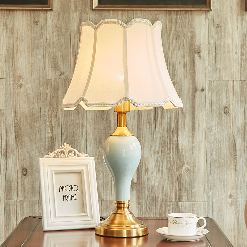 Bedroom Bedside Ceramic Table Lamp Warm Creative Living Room Study Household Lamps