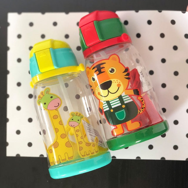 Animal cartoon drinking straw sealed drinking cup