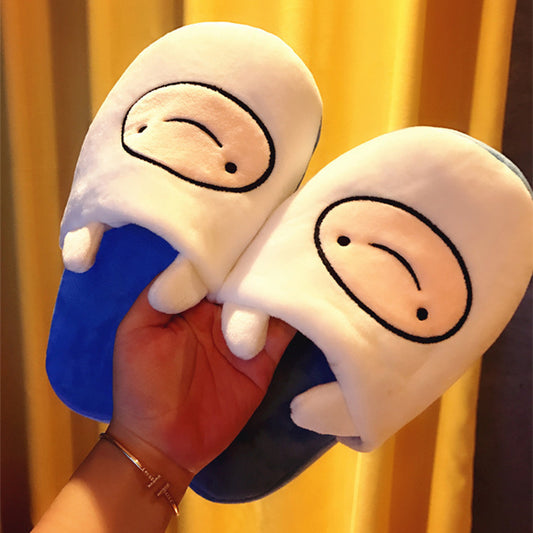 Autumn And Winter Cute Cartoon Slippers Plush Cotton Slippers Home Shoes