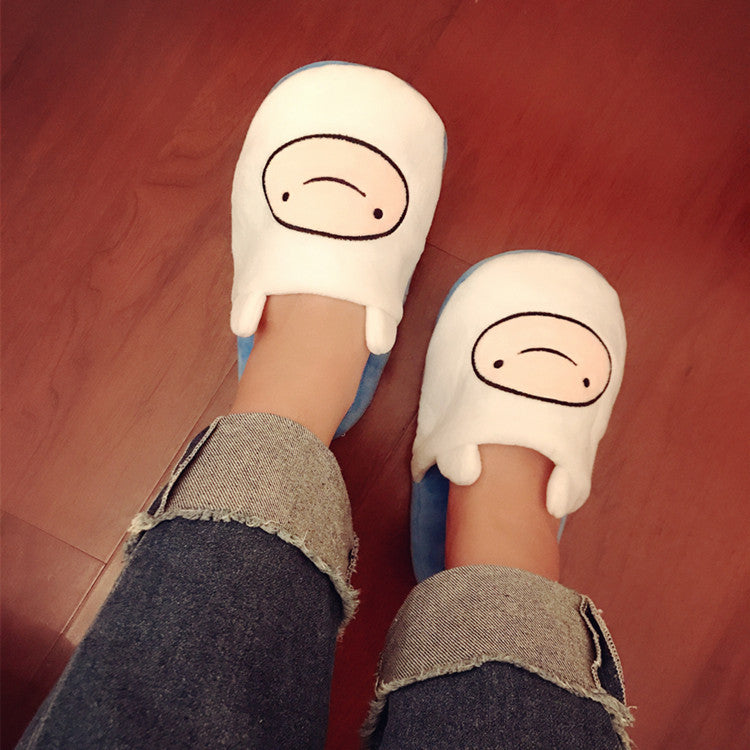 Autumn And Winter Cute Cartoon Slippers Plush Cotton Slippers Home Shoes