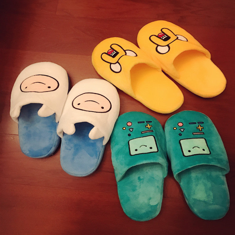 Autumn And Winter Cute Cartoon Slippers Plush Cotton Slippers Home Shoes