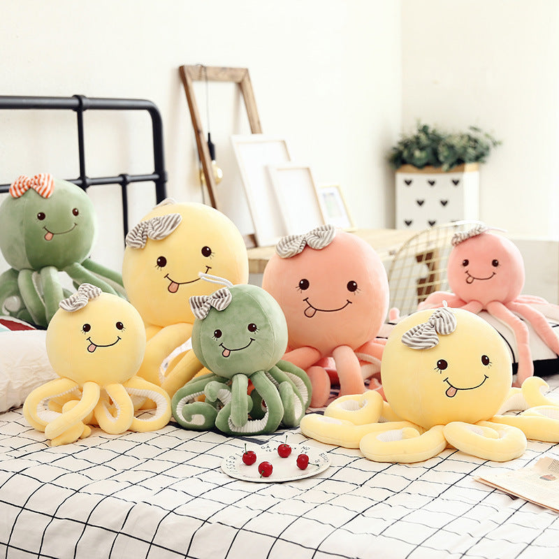 Cute Stuffed Fish Toy Plushed Octopus Doll Soft Colorful Octopus Plush Toys Funny Faces Gift Sending
