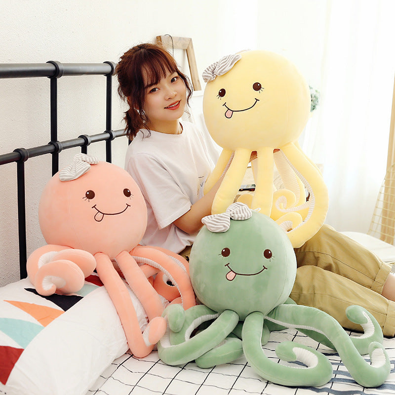 Cute Stuffed Fish Toy Plushed Octopus Doll Soft Colorful Octopus Plush Toys Funny Faces Gift Sending