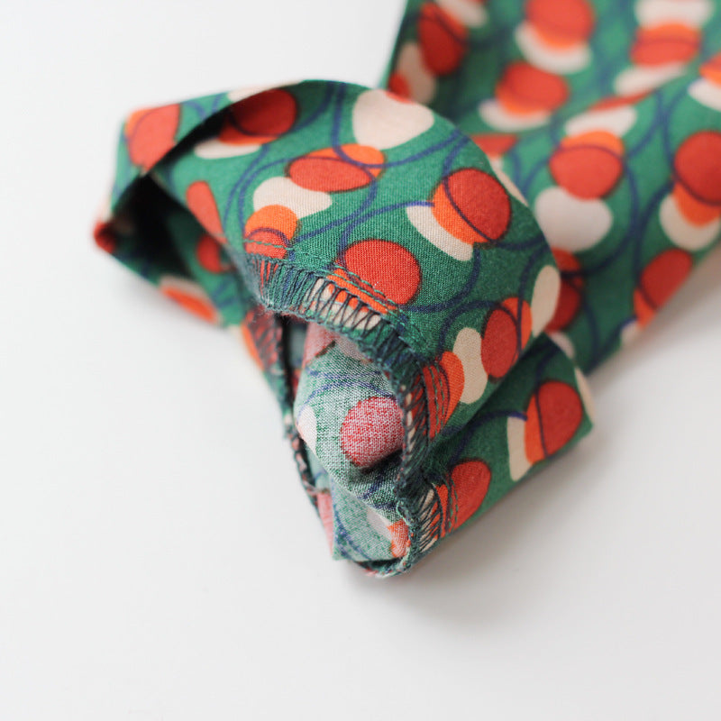 Style Children's Clothing Retro Printed Cotton Suits For Boys And Girls