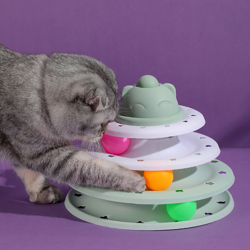 Cat Self-Hi Track Amusement Plate Interactive Educational Toys
