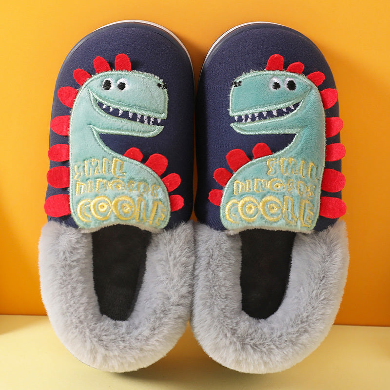 Indoor Home Slippers Boys Girls Winter Anti-slip Shoes Kids Slippers