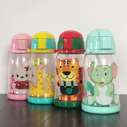 Animal cartoon drinking straw sealed drinking cup