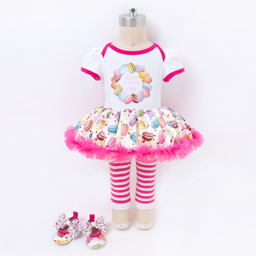 Rompers, toddlers, shoes, socks, four-piece suit