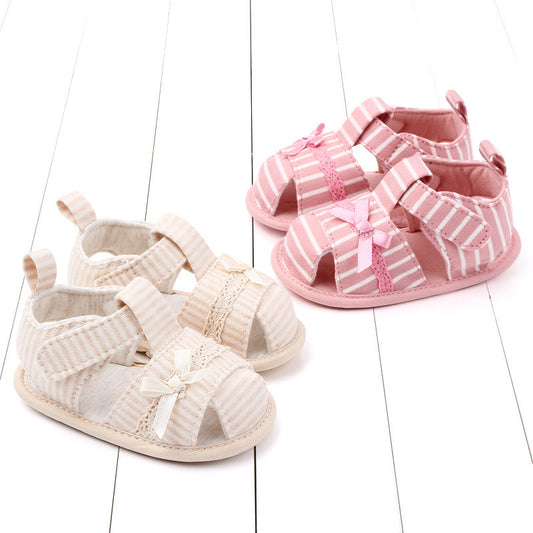 Bowknot Toddlers Striped Sandals