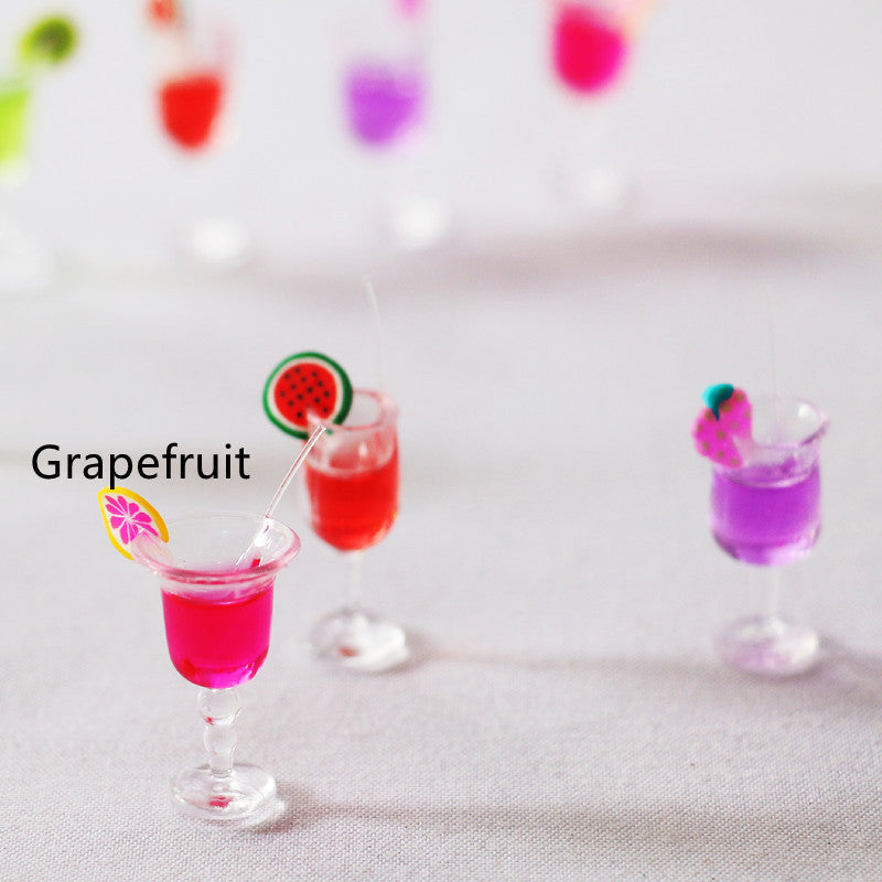 Creative Colourful Fruit Cocktail Simulation Miniature Miniature Food And Play Model