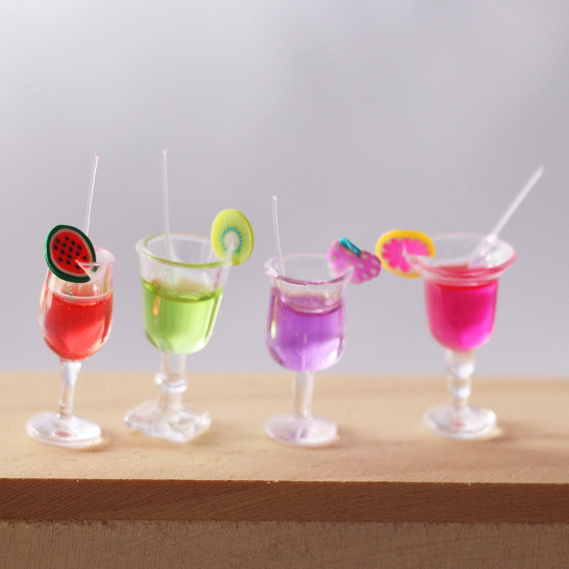 Creative Colourful Fruit Cocktail Simulation Miniature Miniature Food And Play Model