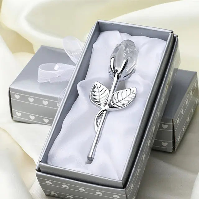 Crystal Glass Artificial Rose
