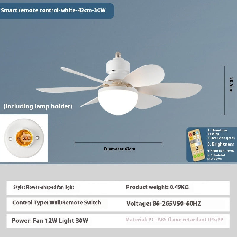 Screw Bedroom Living Room Ceiling Fan Lights Wind Mute Ceiling Fan Lights