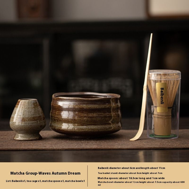 Tea Ceremony Tools Hundred Benli Tea Whisk Utensils Tea Bowl Household Complete Set Suit