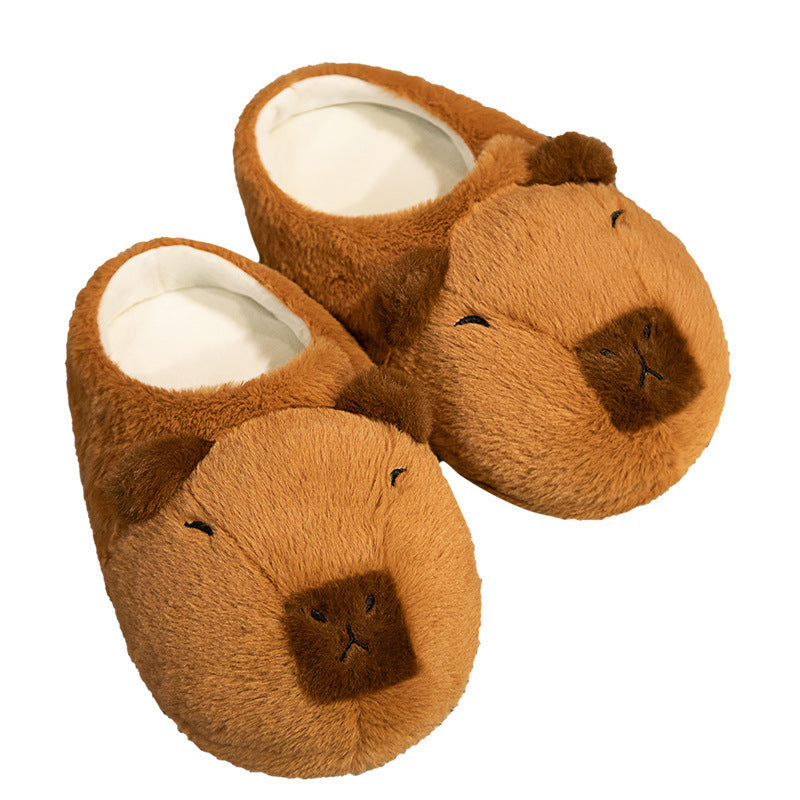 Capabala Capybara Doll Plush Slippers Cartoon Dorm Home Shoes Lovers Shoes