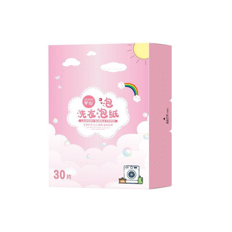 Laundry Bubble Warp Cleaning Antibacterial Laundry Sheet
