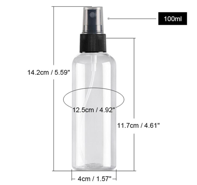 PET Spray Bottle 100ml Travel Cosmetic Bottles