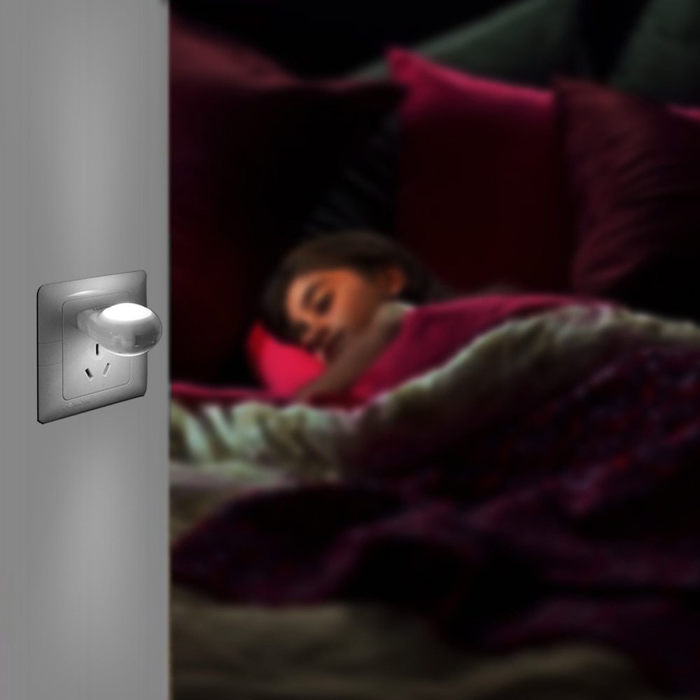 Mini LED Snail Night Light Auto Night Lamp Built-in Light Sensor Control Light Wall Lamp For Baby Kids Bedroom EU US Plug