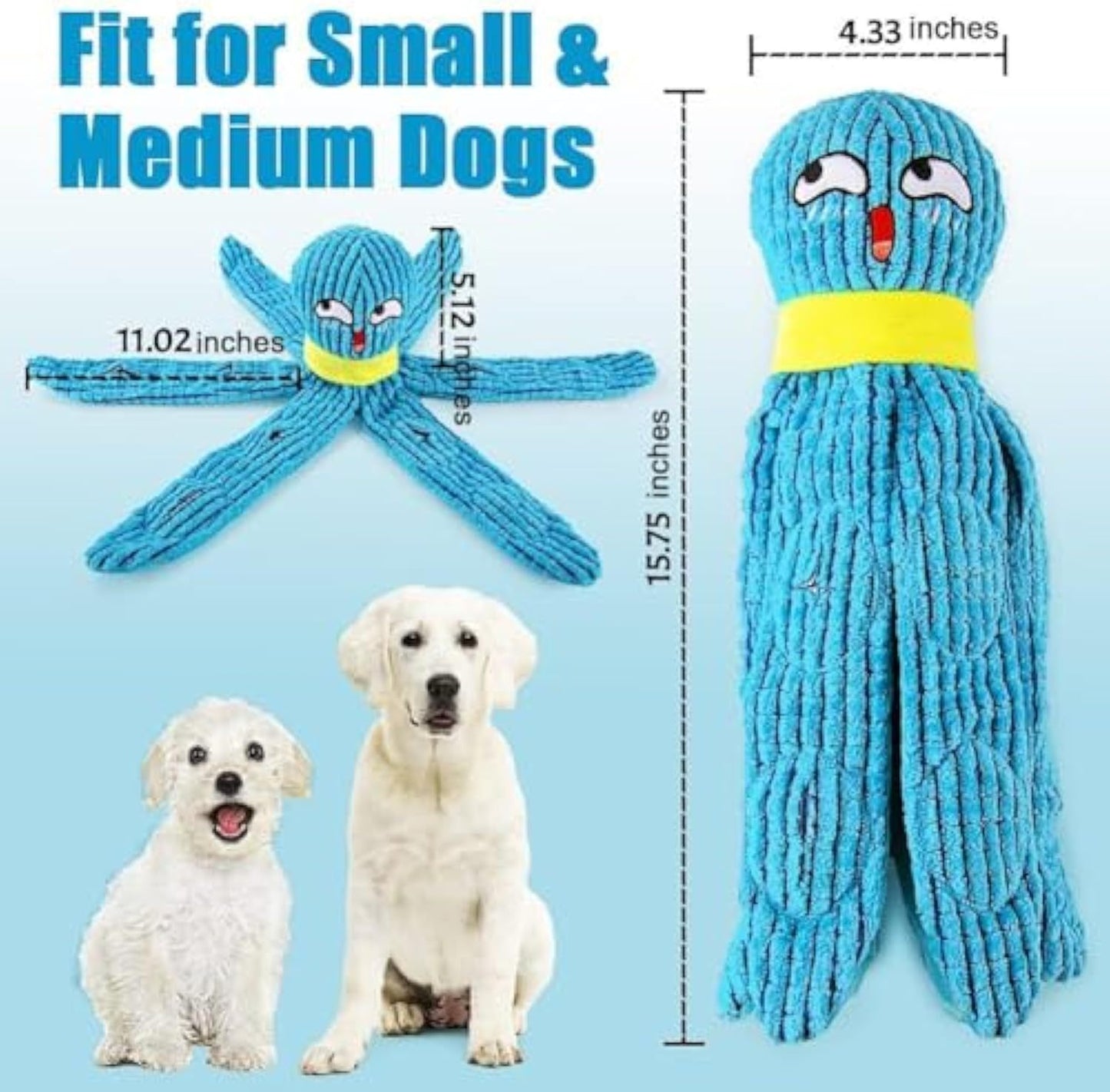 Squeaky Dog Toy,Octopus Sniffing Dog Toys, Plush Interactive Puzzle Dog Toys With Soft Fabric Crinkle For Large, Medium, Small Sized Dog, Relieve Stress, Encourage Natural Foragin,Best Dog Boredom Toy