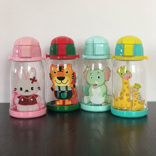 Animal cartoon drinking straw sealed drinking cup