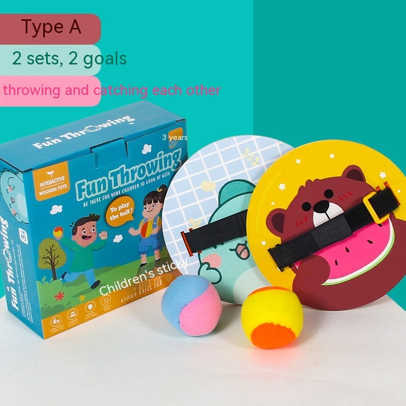 Children's Wooden Sticky Interactive Throwing Ball Toys