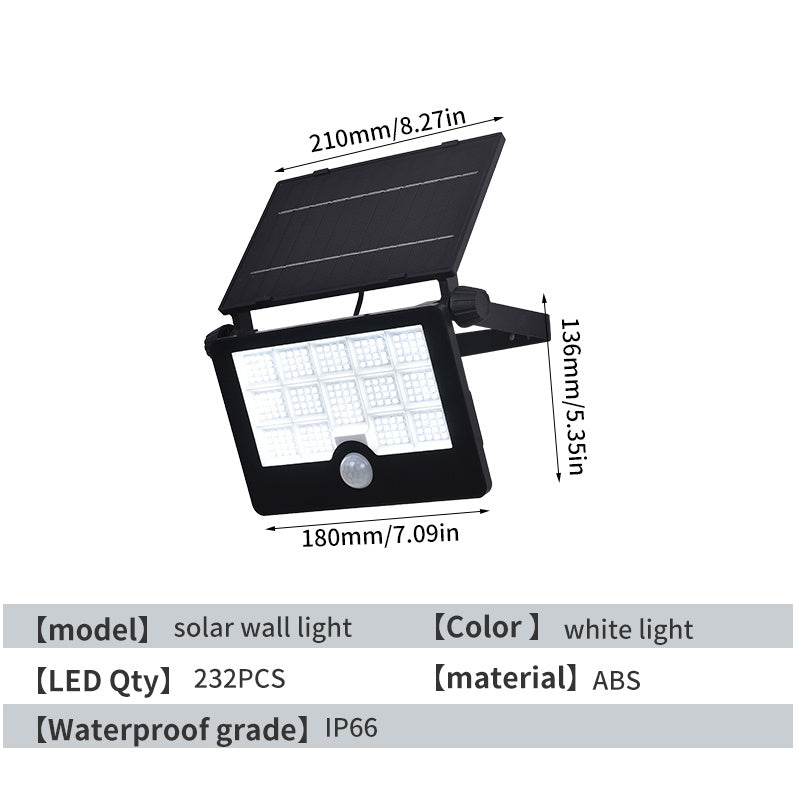 Solar Powered Human Body Sensing Courtyard Wall Lamp, Outdoor Waterproof, Outdoor Household Courtyard Exterior Wall, Villa Door Lighting