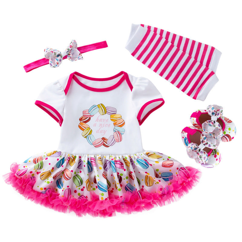 Rompers, toddlers, shoes, socks, four-piece suit
