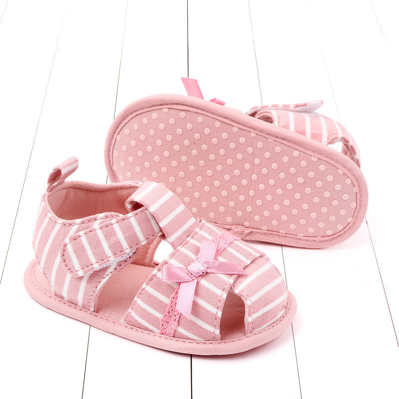 Bowknot Toddlers Striped Sandals