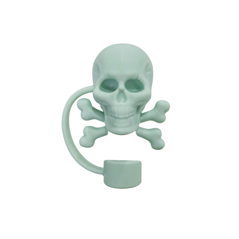 Halloween Theme 10mm Large Capacity In-car Matching Silicone Straw Plug
