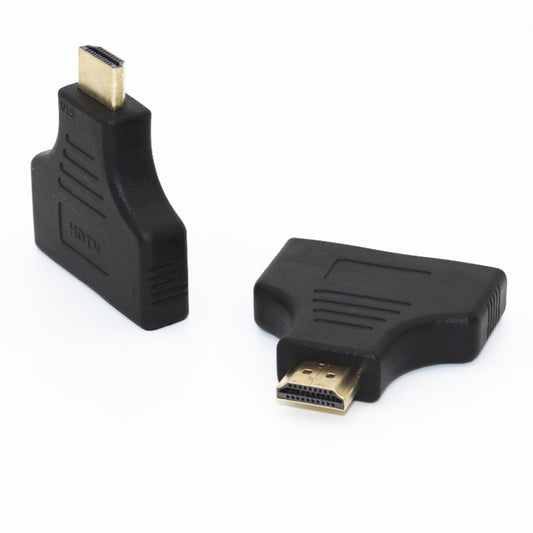 Revolving To 2 HDMI Female Adapters, One-to-two HD Computer TV Connection
