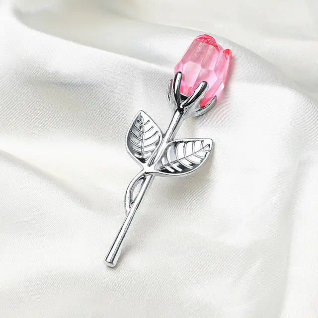 Crystal Glass Artificial Rose