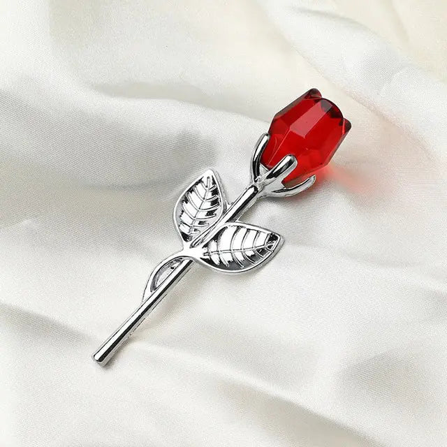 Crystal Glass Artificial Rose