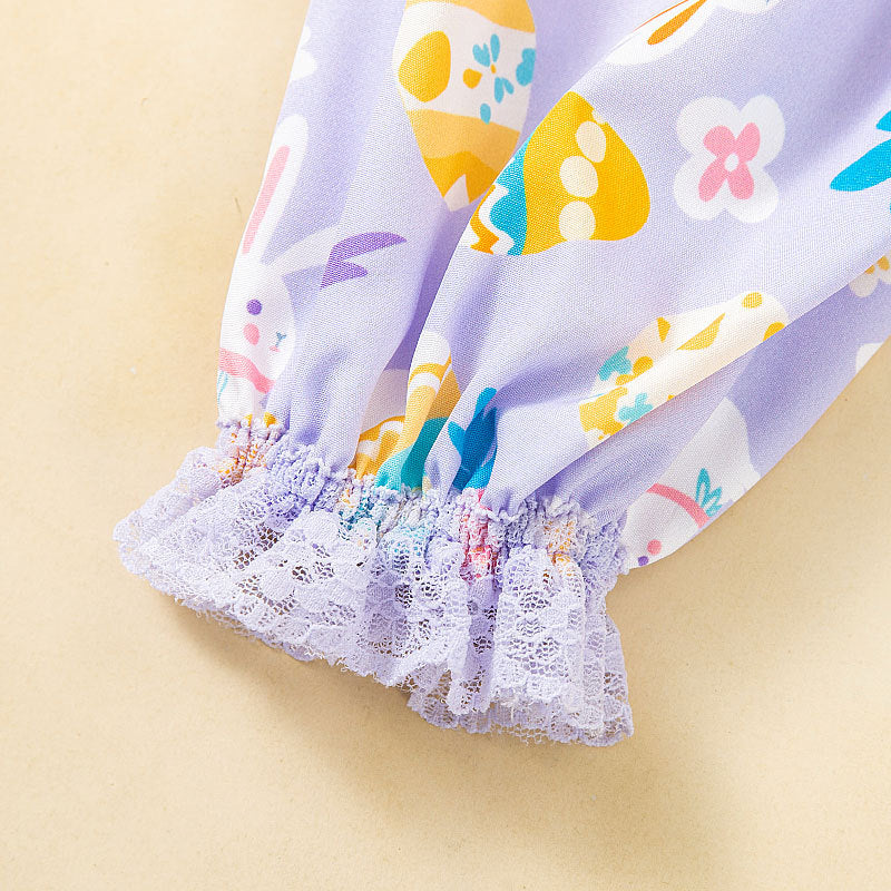 Easter Girls' Jumpsuit Toddler Party Clothing