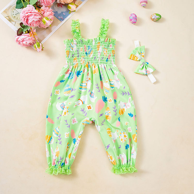 Easter Girls' Jumpsuit Toddler Party Clothing