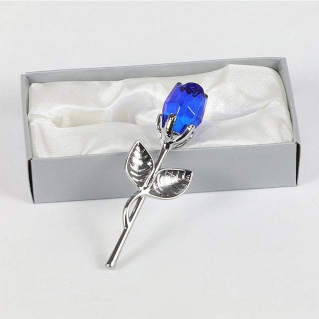 Crystal Glass Artificial Rose