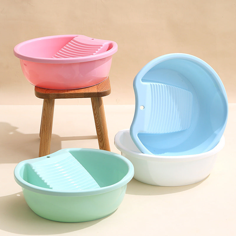 Plain Thickened Laundry Basin Student Household Dormitory Plastic
