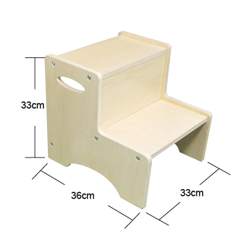 Wooden Children's Step Stool With Handles