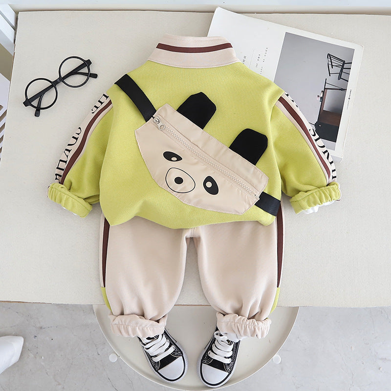 Spring Children's Clothing Boys Hoodie Jacket Long Sleeve Three-piece Suit