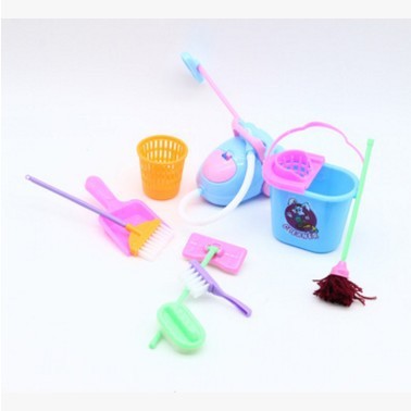 Doll Play House Furniture Cleaning Supplies Play Set