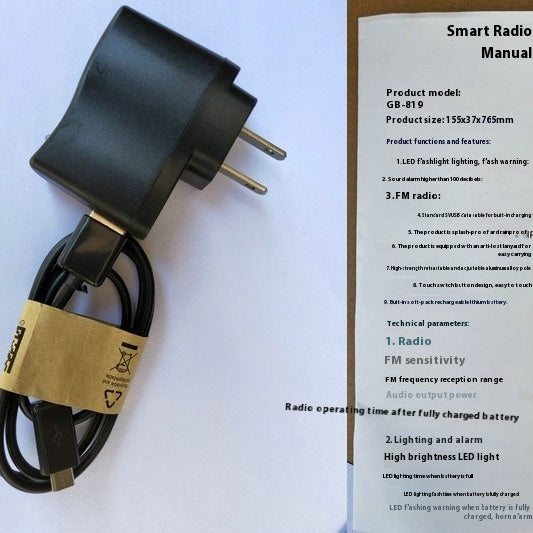 Smart Crutches Multi-function Radio Cane Lighting