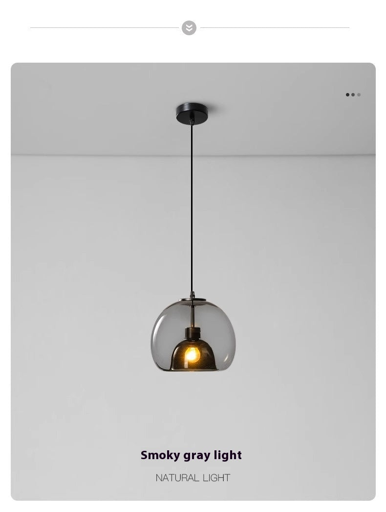 Nordic Creative Restaurant Chandelier Modern Simple Personality Minimalist Bar Small Droplight Three-head Glass Dining Table Lamps