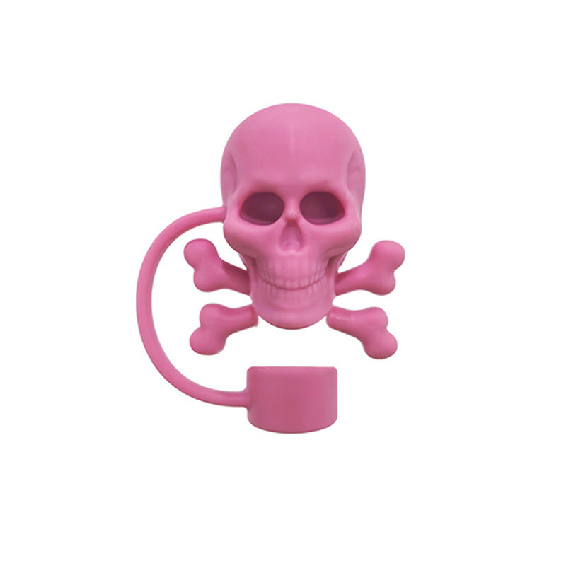 Halloween Theme 10mm Large Capacity In-car Matching Silicone Straw Plug