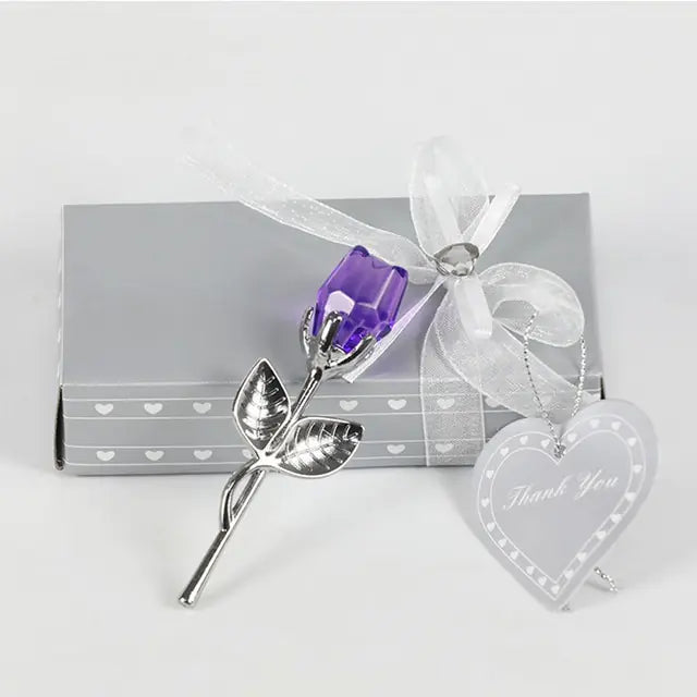 Crystal Glass Artificial Rose