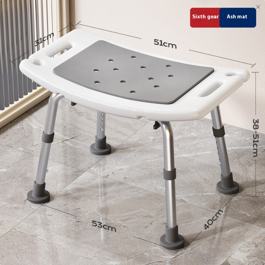 Anti-rust Aluminum Alloy Bath Shower Chair Bathroom