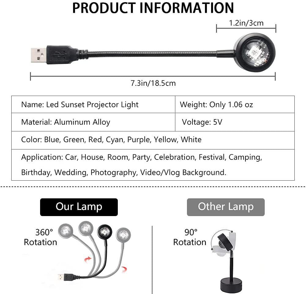 Car Ambience Light Sunset Light Photo Photography Light Day Never Fall Creative Background Decorative Light USB Plug-and-play Light