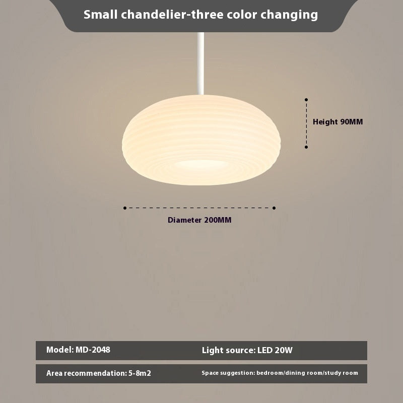 Full Spectrum Bedroom Light Nordic Minimalist Modern Cream Storm Lantern
